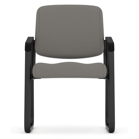 Officesource Value Collection Sled Base Guest Chair with Antimicrobial Vinyl Upholstery and Black Frame 2748ABK